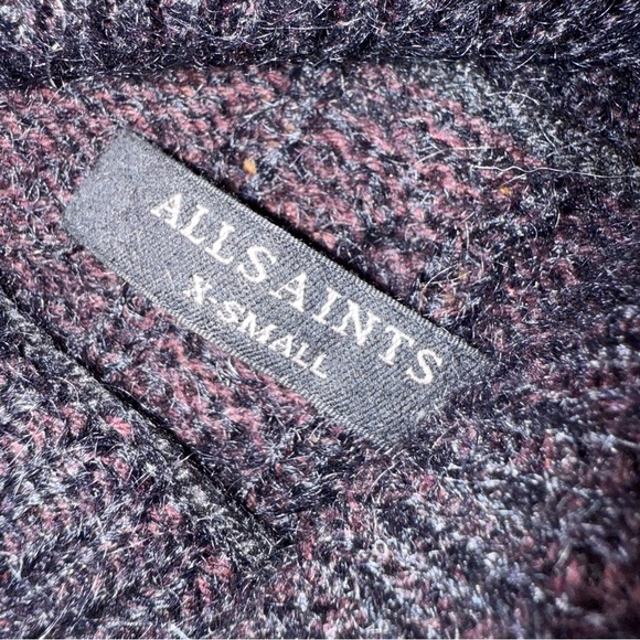 ALLSAINTS Mock-Neck Mohair Sweater Lamma Jumper XS - Picture 4 of 6